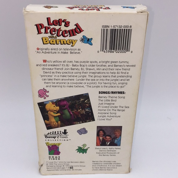 Barney & Friends Let’s Pretend with Barney VHS - Picture 2 of 8